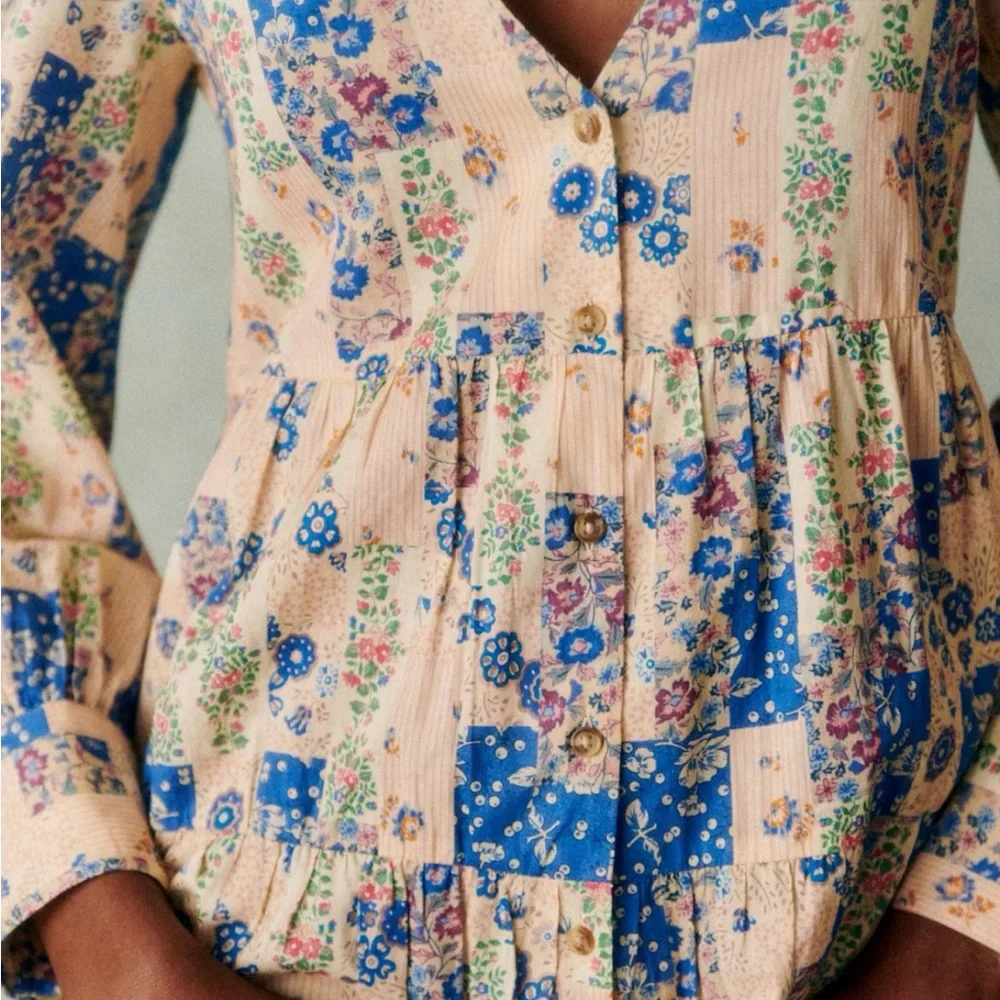 Sezane Benedetta Patchwork Print Dress - Picture 3 of 15